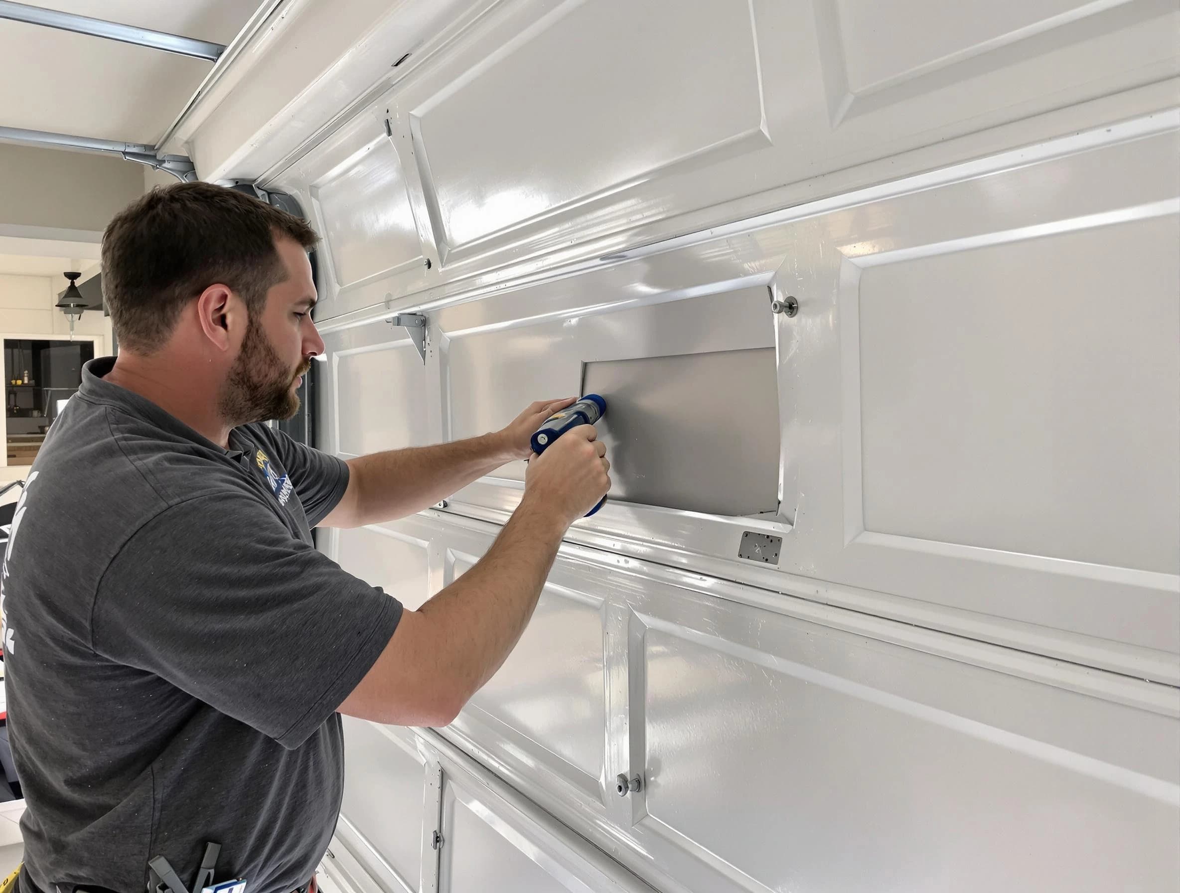 Garage door panel repair by Wellesley Garage Door Repair in Wellesley