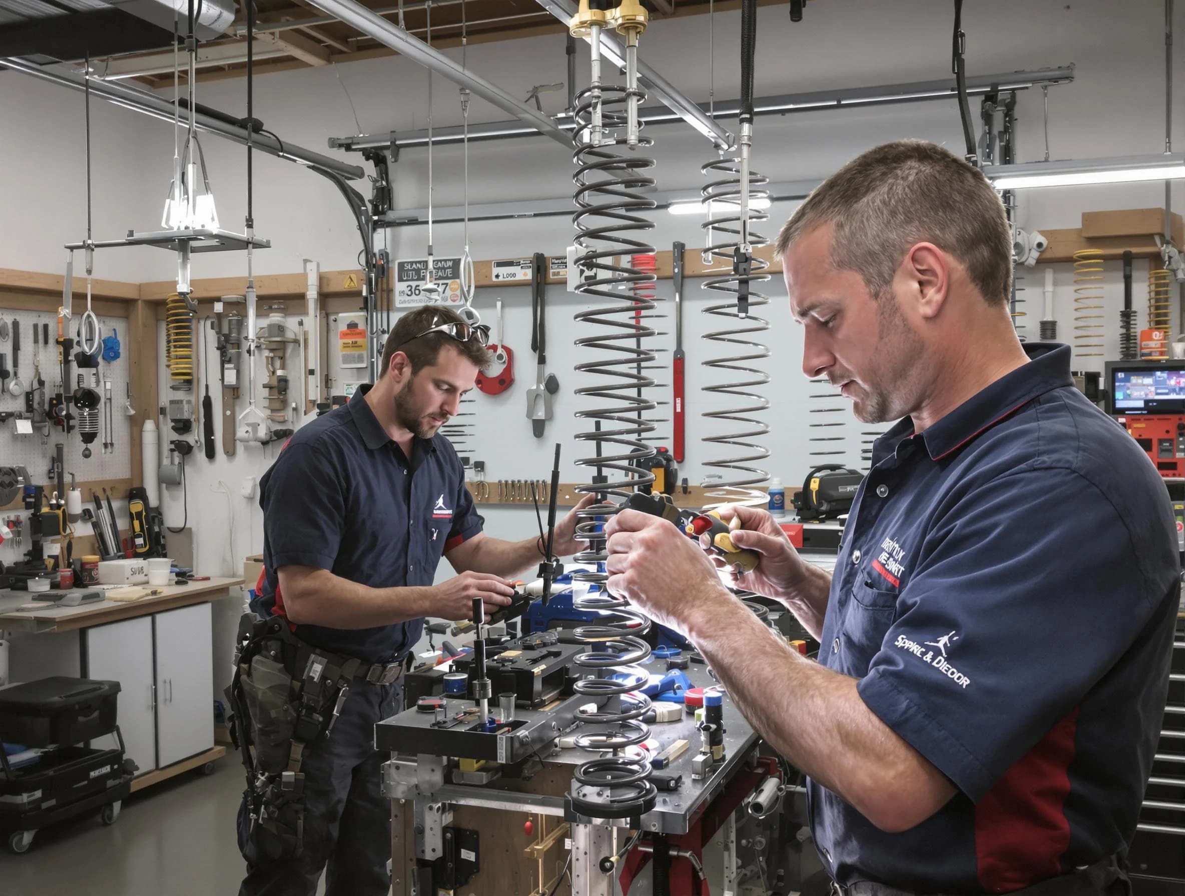 Garage door spring repair service by Wellesley Garage Door Repair in Wellesley